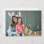 チャーム白い花フォトイースターエッグ狩り 招待状 (裏面)