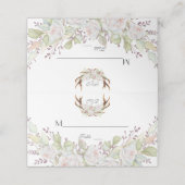 チャーム白花〔雄ジカの〕枝角結婚のテーブル番号 プレイスカード (外部開封)
