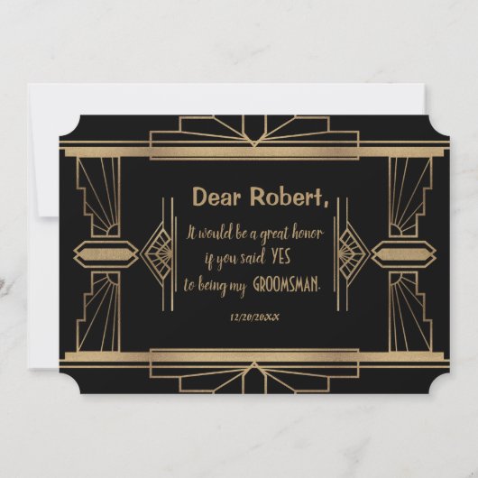 チャーム素晴らしギャツビーが俺のグロムスマンになるだろうな 招待状 (裏面)