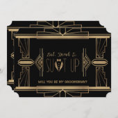 チャーム素晴らしギャツビーが俺のグロムスマンになるだろうな 招待状 (正面/裏面)