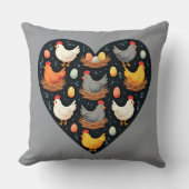 チャーム素朴コテージコアファームチキンパターン クッション (正面)