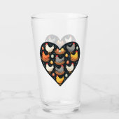 チャーム素朴コテージコアファームチキンパターン タンブラーグラス (裏面)