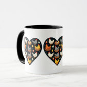 チャーム素朴コテージコアファームチキンパターン マグカップ (正面左)