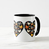 チャーム素朴コテージコアファームチキンパターン マグカップ (正面右)