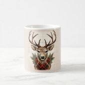 チャーム素朴ファームハウス宝物宝庫と格子鹿 コーヒーマグカップ (中央)
