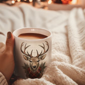 チャーム素朴ファームハウス宝物宝庫と格子鹿 コーヒーマグカップ