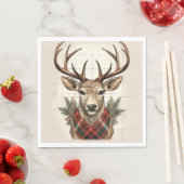 チャーム素朴ファームハウス宝物宝庫と格子鹿 スタンダードランチョンナプキン (インサイチュ)