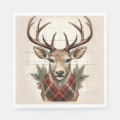 チャーム素朴ファームハウス宝物宝庫と格子鹿 スタンダードランチョンナプキン (正面)