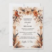 チャーム素朴フィエスタフローラスペインのバラ結婚ズ 招待状 (正面)