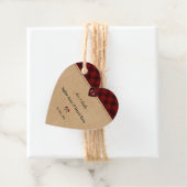 チャーム素朴レッドバッファロープラディモノグラム結婚ズ フェイバータグ (インサイチュ)