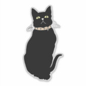 チャーム芸術的猫好き- Mystic Black Cat シール (正面)