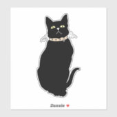 チャーム芸術的猫好き- Mystic Black Cat シール (シート)