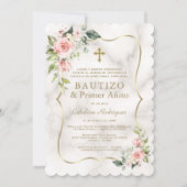 チャーム赤面花スペインの第1期バプテスマ 招待状 (正面)