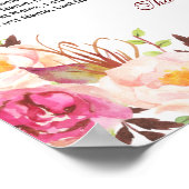 チャーム赤面花〔雄ジカの〕枝角結婚の座席表 ポスター (角)