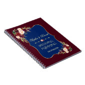 チャーム金ゴールドグリッター赤面フローラウェディングプランナー ノートブック (右側)