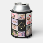 チャーム金ゴールドファミリーフォト父のコラージュの日 缶クーラー (缶裏面)