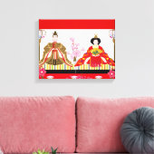 チャーム∣ひな人形 – 女日本のの子のお祝い キャンバスプリント (インサイチュ (リビング))