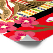 チャーム∣ひな人形 – 女日本のの子のお祝い ポスター (角)