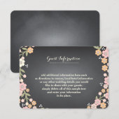 チャーム ガーデン フローラル リース II ウェディング 情報 カード (正面/裏面)