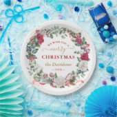 チャーム クリスマスをあなたに メリークリスマスリース ペーパープレート (パーティー)