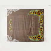 チャーム サンキライ 結婚式 木製レース フォトブース タペストリー (正面(横))