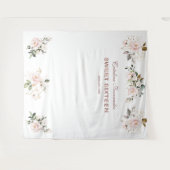 チャーム ピンク ブラッシュ フラワーローズ ゴールド SWEET 16 小道具 タペストリー (正面(横))