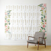 チャーム ブッシュ フラワーズ スウィート 16 ステップ & リピート バックドロップ タペストリー (インサイチュ(横))