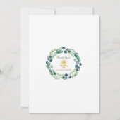 チャーム ユーカリの葉 クロス 初聖体拝領 招待状 (裏面)