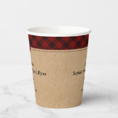 チャーム ラスティック レッド バッファロー プライド モノグラム ウェディング 紙コップ (左)