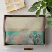 チャーム/レディーマスク付きモノグラムピンクティール(緑がかった色)グリーン 薄葉紙 (ギフト)