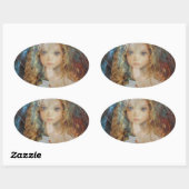 チャーム – 妖精の天使と妖精の塵の恵み 楕円形シール (シート)