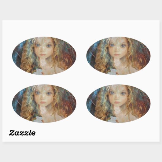 チャーム – 妖精の天使と妖精の塵の恵み 楕円形シール (シート)