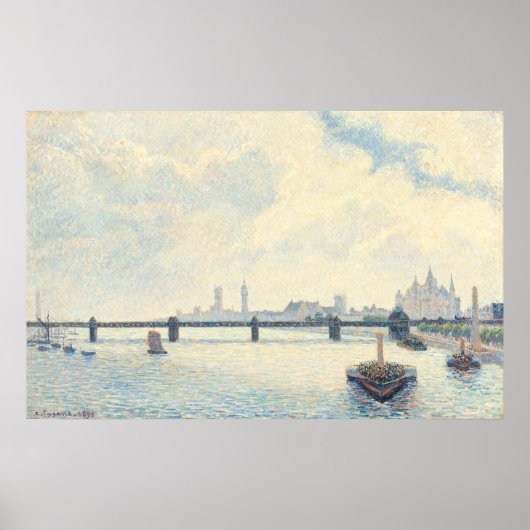 チャーリングクロス橋 - カミーユ・ピサロ 美術 ポスター (正面)