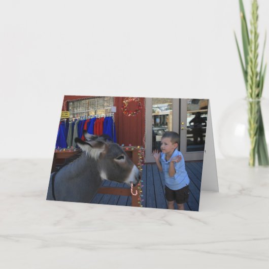 チャーリーおよびクリスマスのburro シーズンカード (正面)