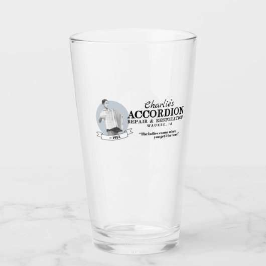 チャーリーのアコーディオン修理と復元 タンブラーグラス (正面)