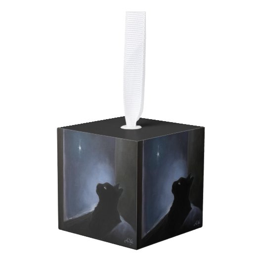 チャーリーのクリスマス精神 キューブオーナメント (正面アングル)