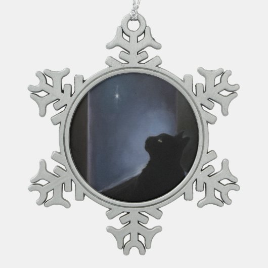 チャーリーのクリスマス精神 スノーフレークピューターオーナメント (正面)