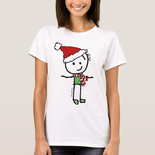 チャーリーの陽気な棒イチジク、クリスマスの休日 Tシャツ (正面)
