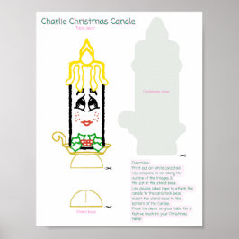 チャーリークリスマスキャンドルテーブルデコール ポスター
