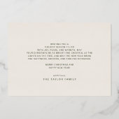 チャーリークリームゴールドフォイルホホホホホホファミリークリスマス 箔シーズンカード (裏面)