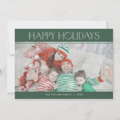 チャーリーグリーンハッピーホリデークリスマス写真クリスマス シーズンカード (正面)