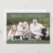 チャーリーグリーンファミリー写真ヴィンテージメリークリスマス シーズンカード (正面)