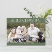 チャーリーグリーンファミリー写真ヴィンテージメリークリスマス シーズンカード (スタンド正面)