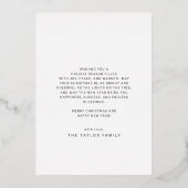 チャーリーグリーンフォイル写真おもしろいメリーメリークリスマス 箔シーズンカード (裏面)