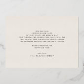 チャーリーゴールドフォイルメリーブライトファミリークリスマス 箔シーズンカード (裏面)