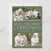 チャーリーシンプルグリーン数々の撮影クリスマス シーズンカード (正面)