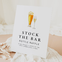 チャーリーストックザバーボトルラッフルサイン 台座サイン