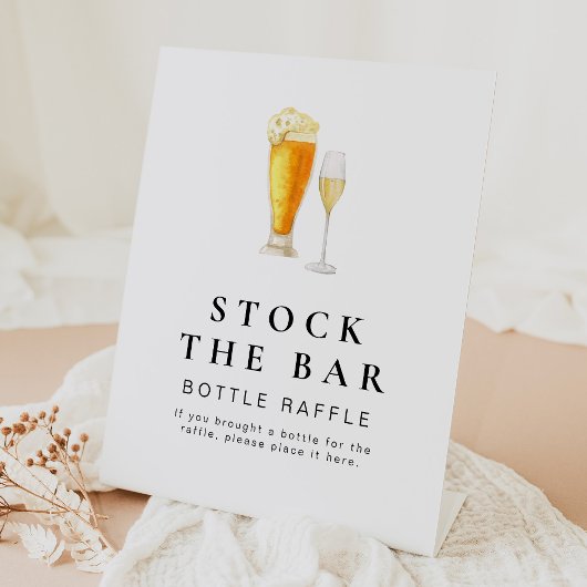 チャーリーストックザバーボトルラッフルサイン 台座サイン