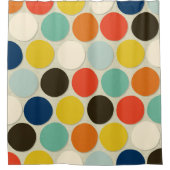 チャーリースポットクリーム シャワーカーテン (正面)