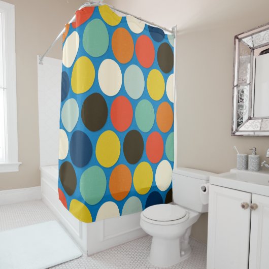 チャーリースポット青 シャワーカーテン (インサイチュ)